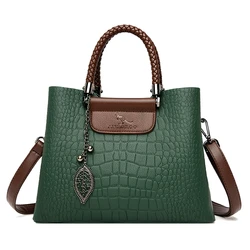 New Fashion Crocodile pattern PU Leather Shoulder Bag for Lady Luxury Crossbody Bag Women Handbag and Purse