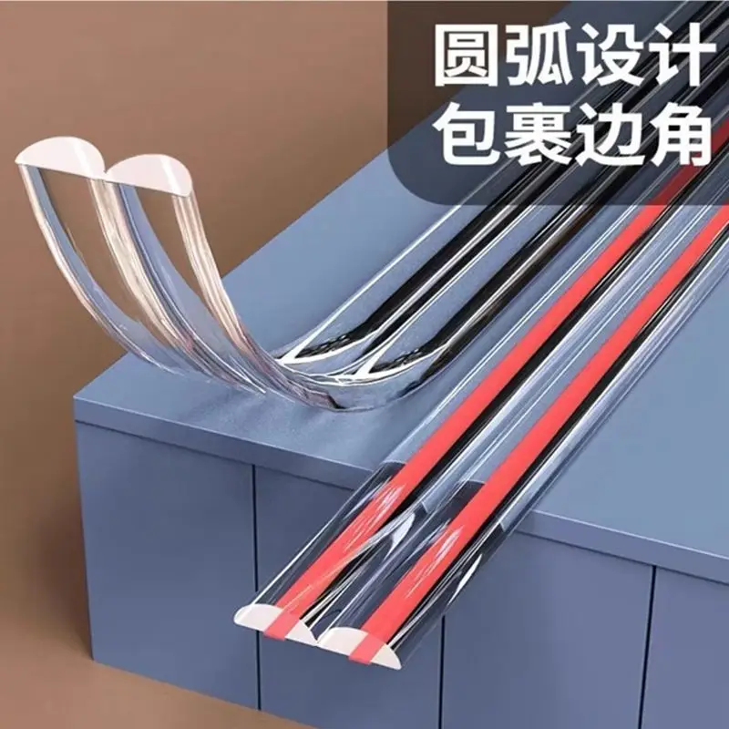 

5m Transparent Thickened Bumpers, Self-Adhesive Wall Guards - Universal Edge Protectors for Wardrobes, Tables Corners