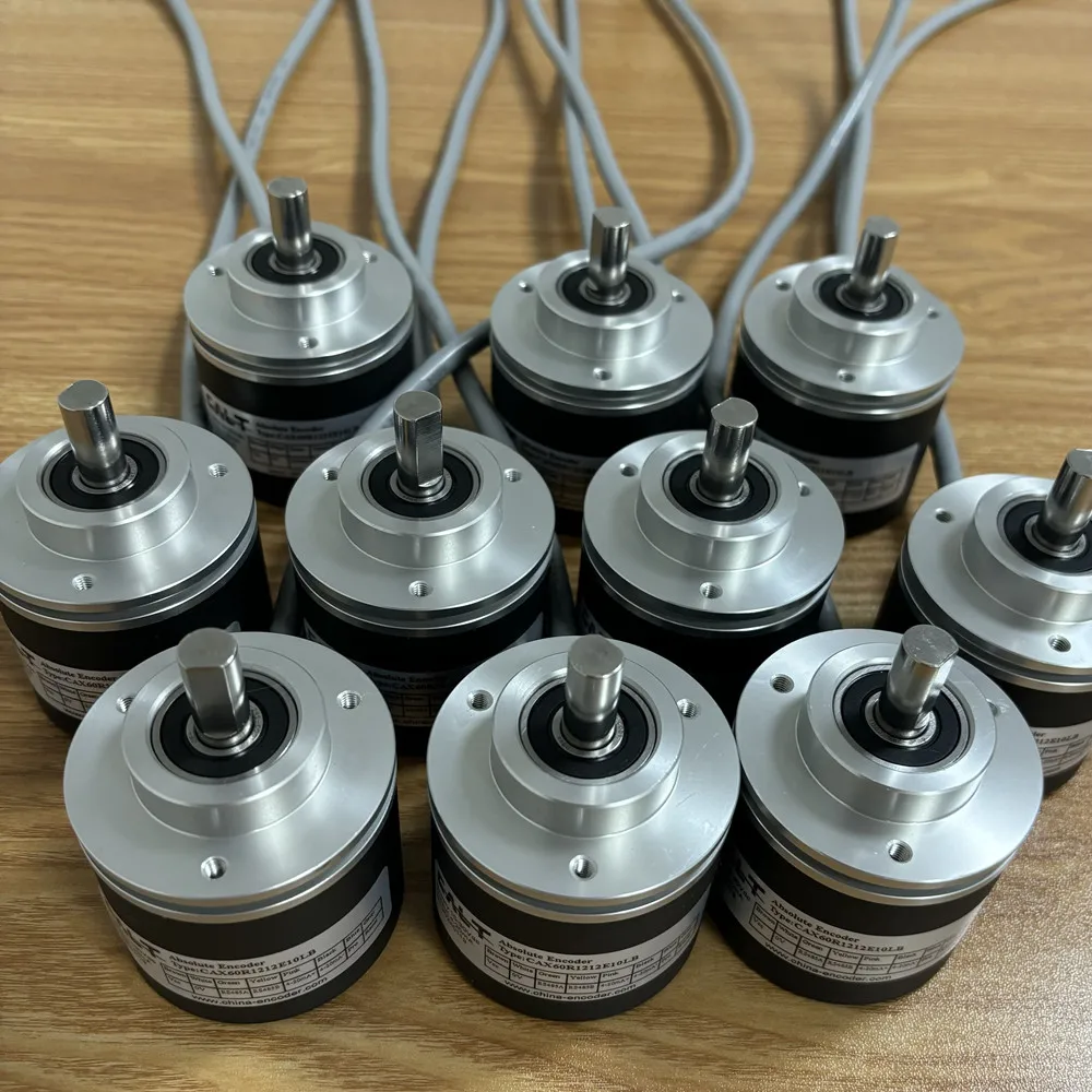 60mm Absolute Rotary Encoder 8/10/12 bit Multi turn 4-20mA SSI RS485 modbus canopen output