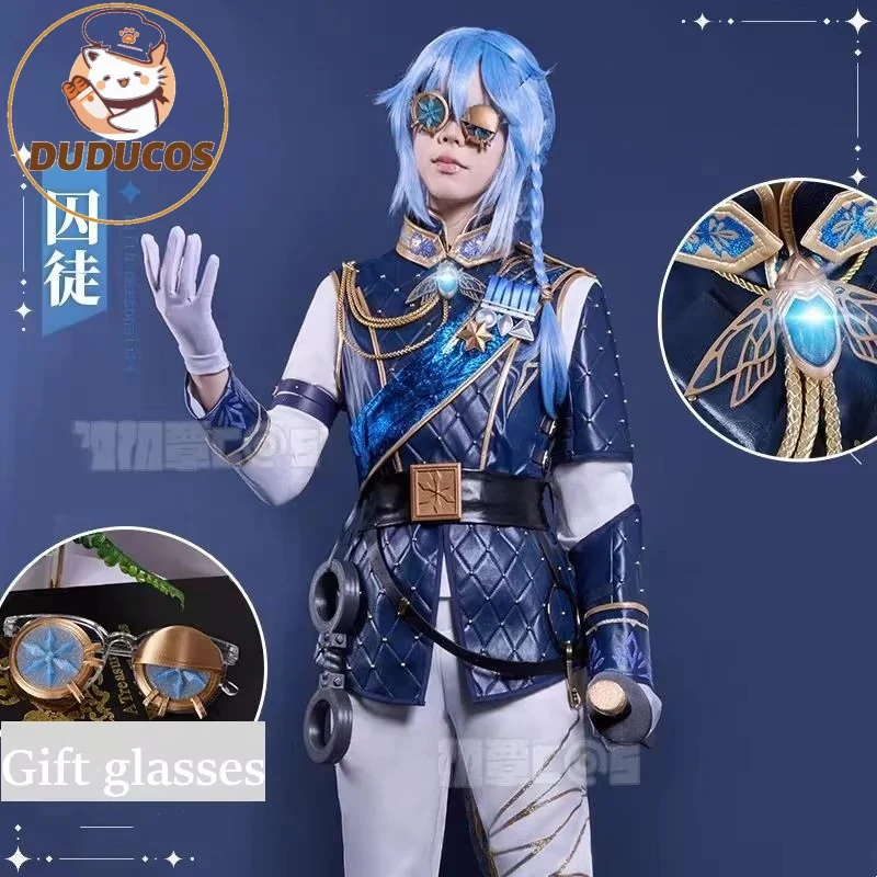 Prisoner Luca Balsa Cosplay Game Identity V Cosplay Costume【S-2XL】DUDU-R Men Luca Balsa Winter Cicada Cosplay Wig Plus Size