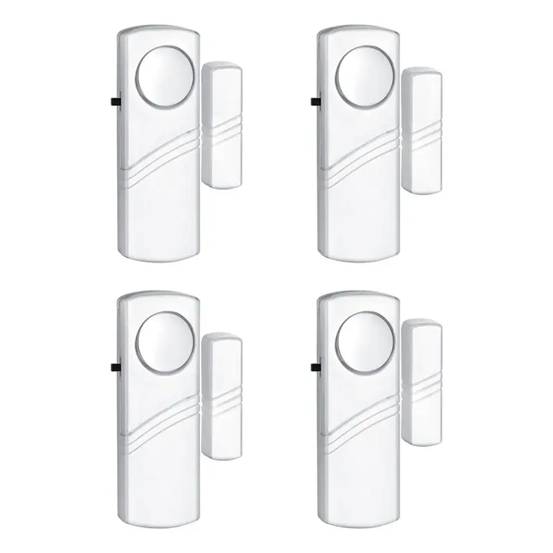 

4PCS Security Door Window Alarm, Wireless Door Window Burglar Alarm, Doorbell Alarms For Office Window Pool Durable Easy Install