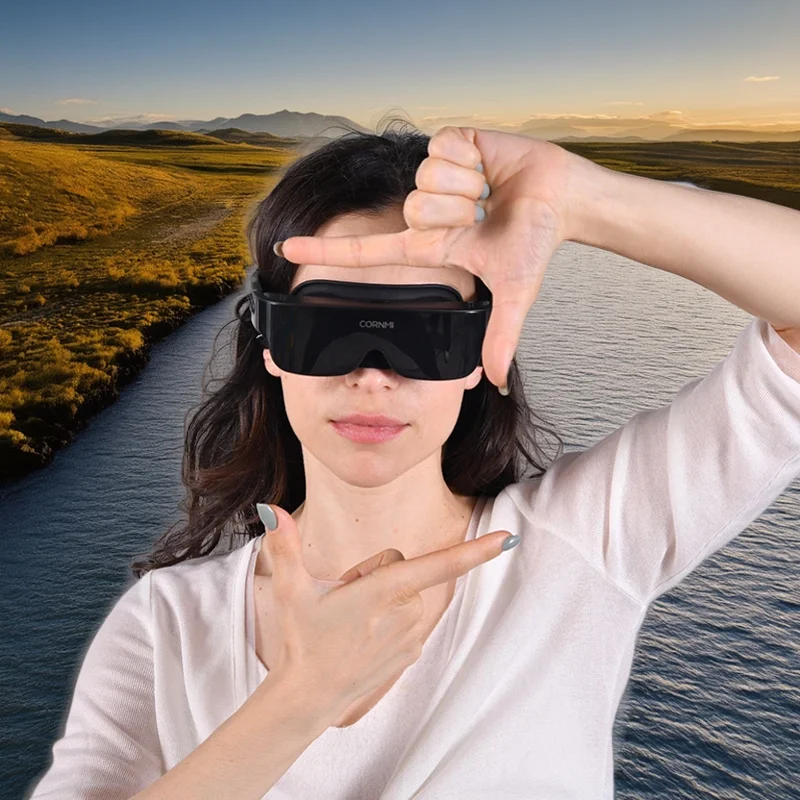 유니크스마트 안경 HD VR 영화 증강현실 스마트 3D 안경 가상현실 올인원 VR 안경