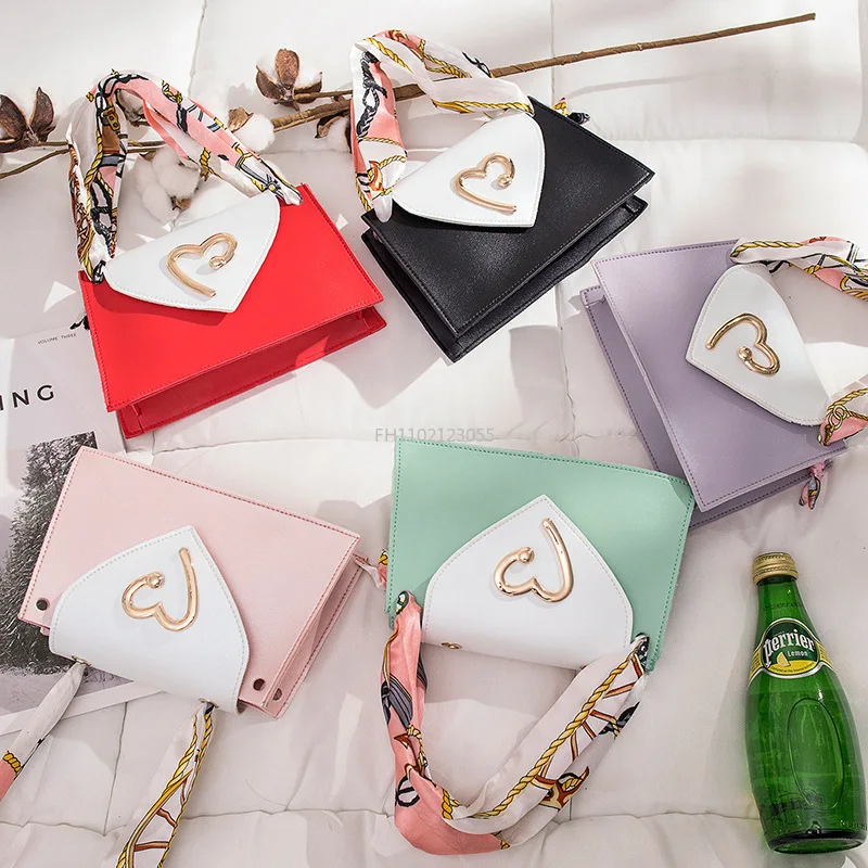 Women Autumn and Winter Hit Color Portable Silk Scarf Bag Shoulder Bag Diagonal Bag Mobile Phone Coin Purse