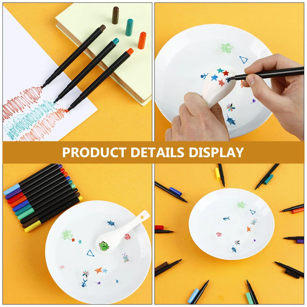 

10 pcs Water Painting Pen Kids Smooth Writing Waterproof Whiteboard Markers Long Lasting Office School Stationery Supplies