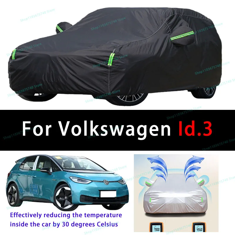 

For Volkswagen Id.3 Summer Full Car Covers Outdoor Sun uv Protection Dust Cooling Protective Auto Protective Cover