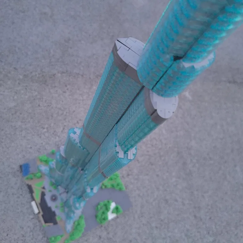 7400 قطعة MOC دبي بورج خليفة 1:500 مقياس نموذج اللبنات الطوب ناطحة السحاب المعمارية لتقوم بها بنفسك اللعب هدية للطفل الكبار #5