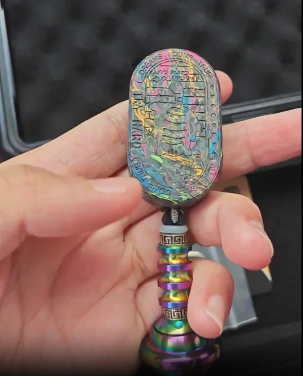 Used EDC Colorful Fanzi Carbon F2 fidget slider push Decompression toys