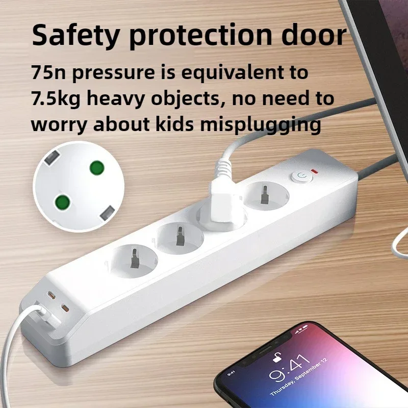 

Новая четырехпозиционная плата с разъемами питания PD/USB, 220-250В, 1.8м, с защитой от перегрузки, огнестойкая проводка B