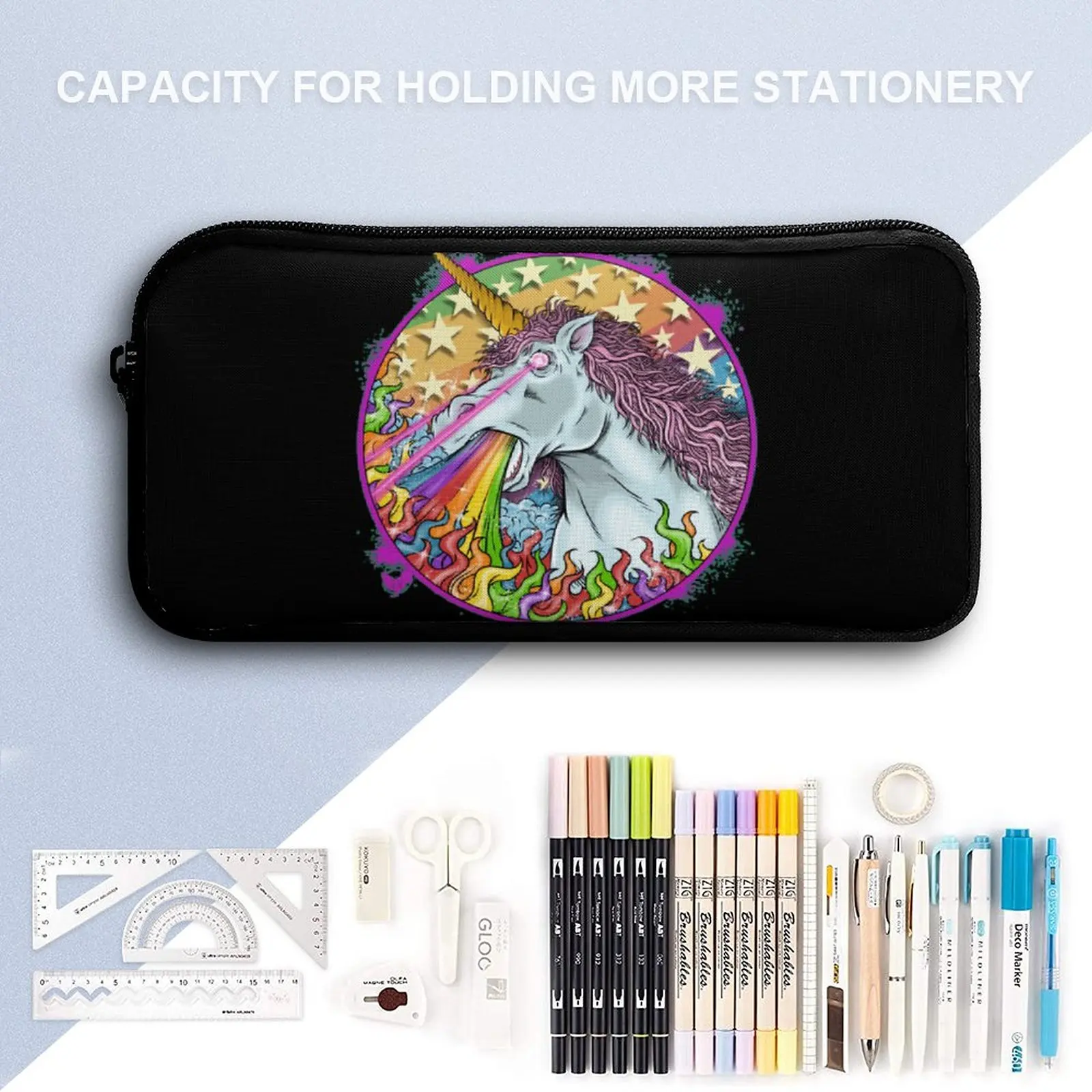 3 in 1 Set 17 Zoll Rucksack Lunch Bag Stift Tasche Diver tidos de el Unicornio Einhorn langlebige Neuheit gemütliche Sommercamps Lunch Tote