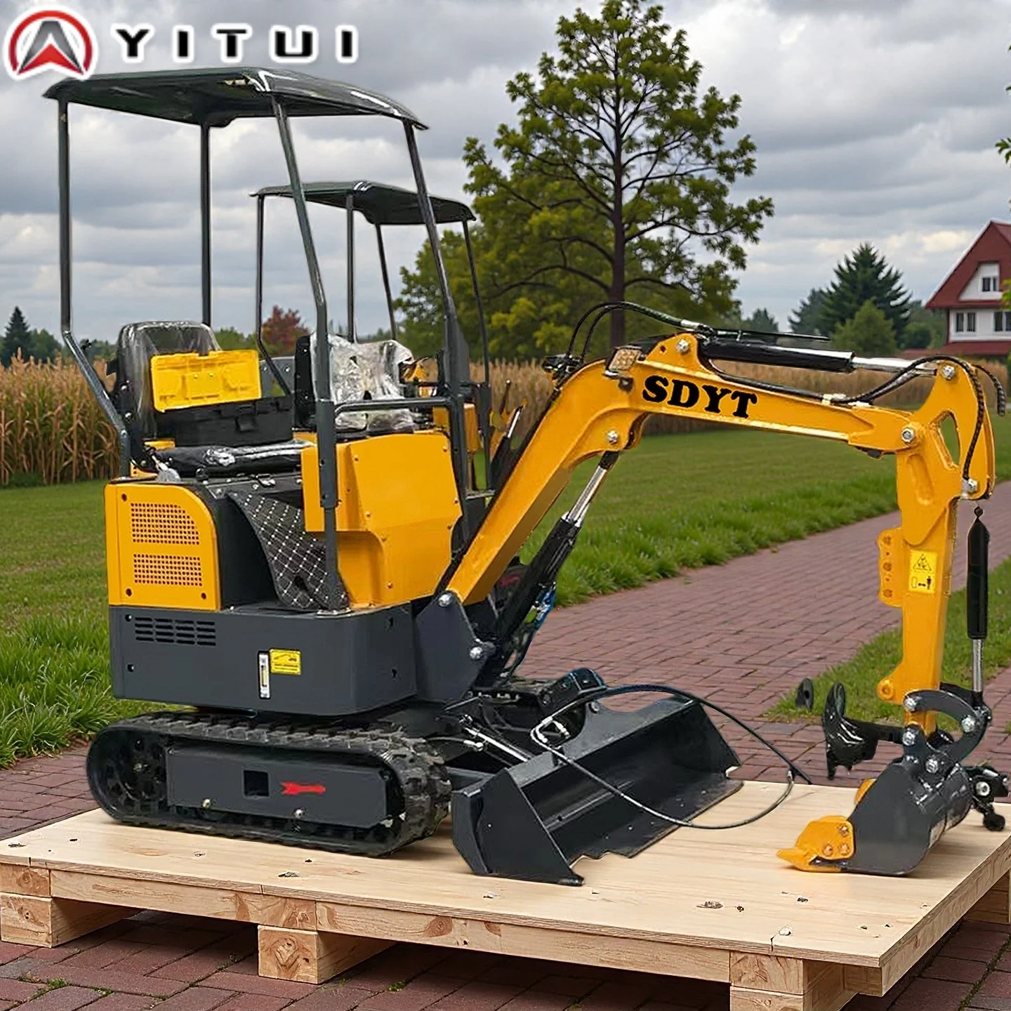 

Customized 1.2 Ton Micro Excavator CE/EPA Certified Lightweight Hydraulic Digger Easy Transportation for Garden Landscaping