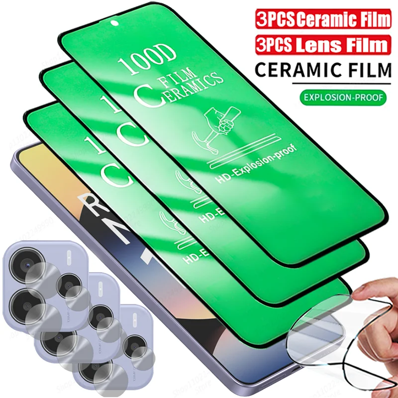 

6IN1 HD Ceramic Film For Xiaomi Redmi Note 14 13 12 11 10 9 8 Pro Plus Screen Protector Redmi Note 12S 11S 10S 9S Lens Soft Film