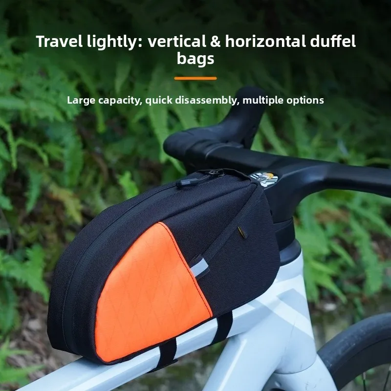 حقيبة أنبوبية علوية للدراجة، حقيبة مقاومة للماء لركوب الدراجات على الطرق، حقيبة شعاع الدراجة الجبلية #2