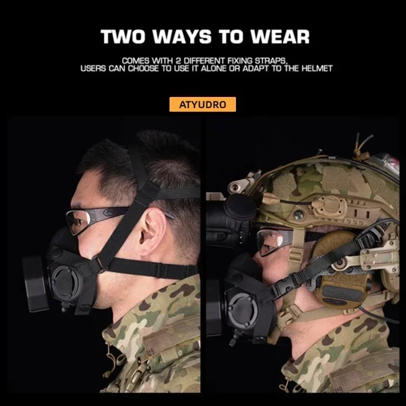 Tactical Special Respirator Communication Version Half Face Mask Dustproof CS Wargame Safety Tools Paintball Accessories Gear