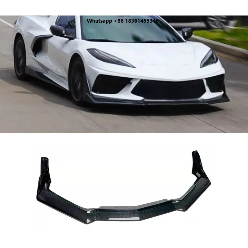 

FOR Carbon Fiber Body Kit Front Lip Bumper Fit Corvette C8 Z51