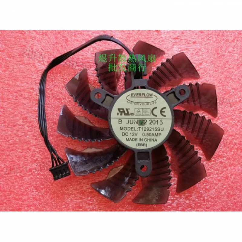 Y PARA EVERFLOW T129515SU DC12V 0.50AMP ventilador de refrigeración de tarjeta gráfica 4 pines