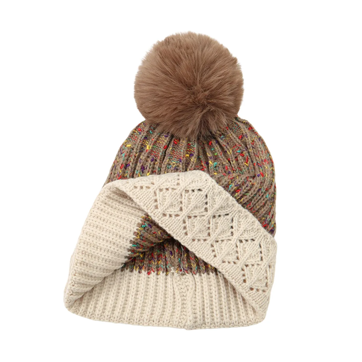 الخريف الشتاء محبوك بيني النساء بوم بوم بونيه الدفء الحجاب الكيماوي قبعة فقدان الشعر غطاء رأس Skullies أغطية الرأس في الهواء الطلق