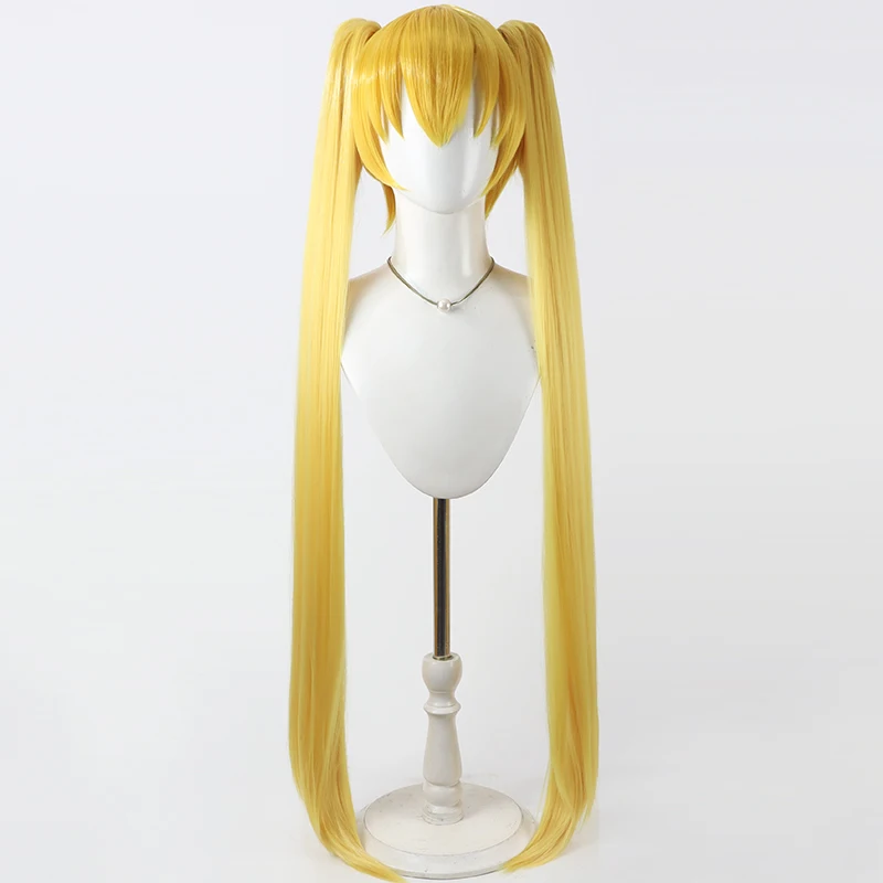 อะนิเมะพริตตี้เคียว เคียว ซันไชน์ คอสคอสเพลย์วิกผมฮาโลวีนปาร์ตี้คาร์นิวัลอุปกรณ์ประกอบฉากผมสังเคราะห์เส้นใยทนความร้อน + หมวกวิกผม