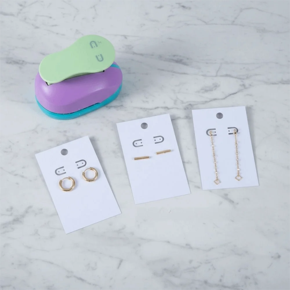 Random Color Earring Card Puncher Durable DIY Projects Necklace Display Card Punch Versatile Function Cutting Craft