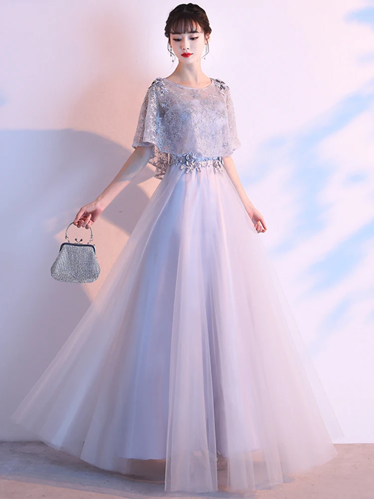 

plus Size Evening Gown Women's Belly Covering High Waist Slim Fit Long Dr Korean Sle Princ Sve Zipper Ba Sle