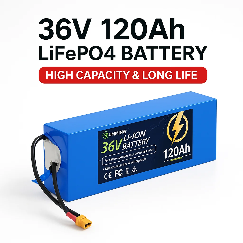 

36V 120Ah Lithium Battery Pack 10S3P 18650 Rechargeable for Electric Scooter M365 E-Scooter with Charger Long Range