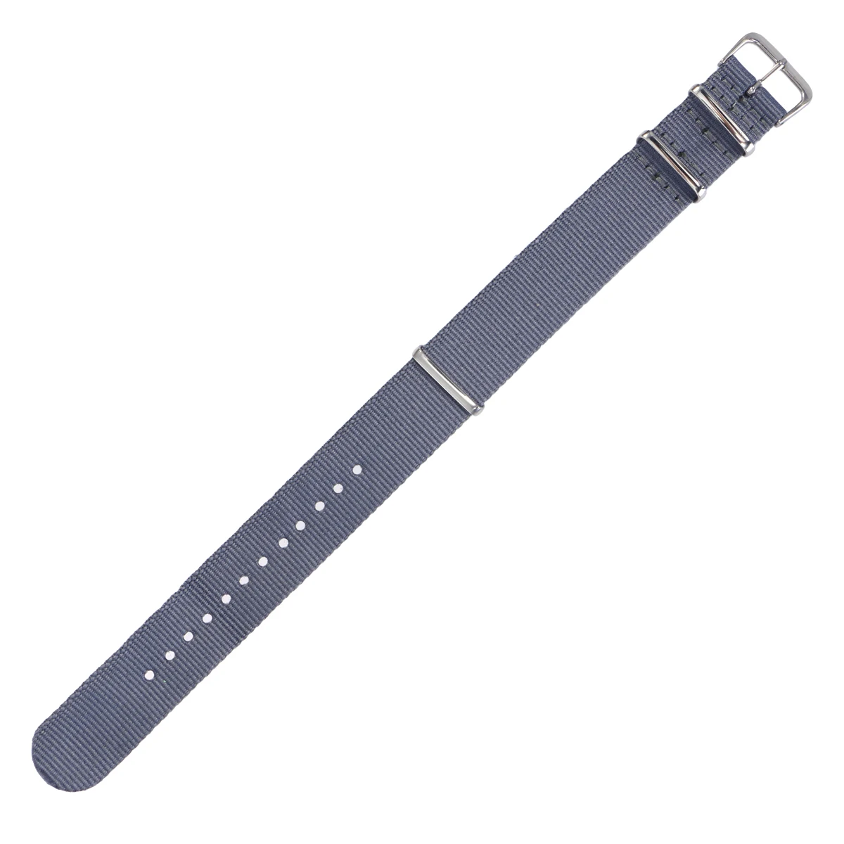 

Nylon Watch Strap 22mm Grey Woven Braided Durable Breathable Comfortable Soft No Odor Easy to Install Safe Connection