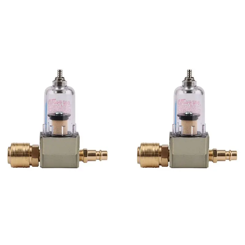 

TFTP-2Pc Прочный масляный водоотделительный фильтр Фильтр сжатого воздуха, включая быстроразъемное соединение 1/4 дюйма для компрессора