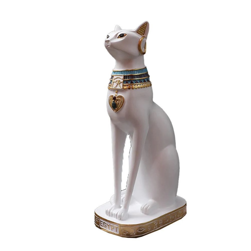 Ornement de statue de déesse de chat égyptien vintage, mini figurine animale, décoration de jardin à la maison