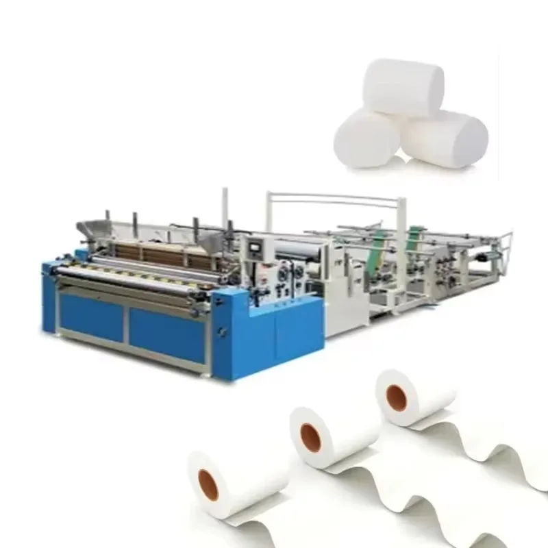Automatyczna maszyna do produkcji papieru toaletowego Sprzęt do nawijania rolek do linii produkcji chusteczek Gorąca sprzedaż Maszyny do formowania papieru