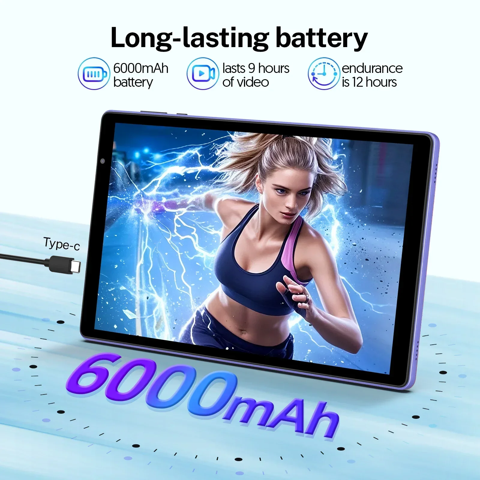 최신 안드로이드 14 태블릿, 10인치 태블릿, 쿼드코어 프로세서, 5G 와이파이, 4GB ROM + 32GB RAM, 1280*800 해상도, 8000mAh 배터리