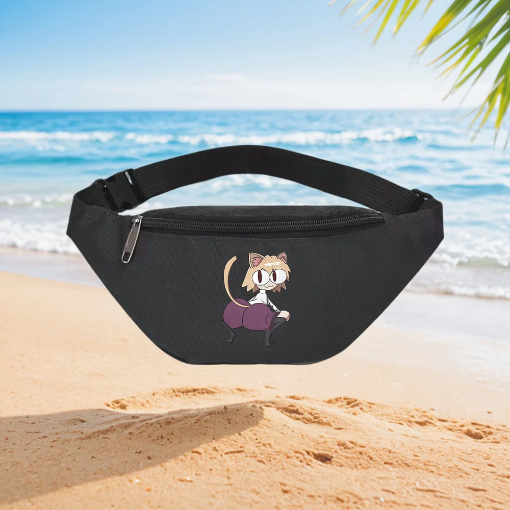 

Cute Cat Butt Dancing Cartoon Waist Backpack Crossbody Chest Bag Street Casual Sporty Fashionable Simple Unique Printed Design