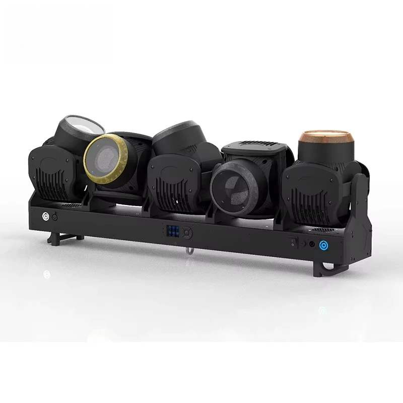 Tornado 5Heads RGBW 120W DMX512 Moving Head Light with Beam Zoom & Wash/Spot Effects CRI90 for Stage Wedding Party Disco
