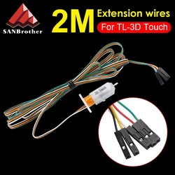 2Meters NEW 3D Printer 3D TOUCH 2Meter Extension wires TL-touch auto bed leveling sensor Extension wires for ender3 CR10