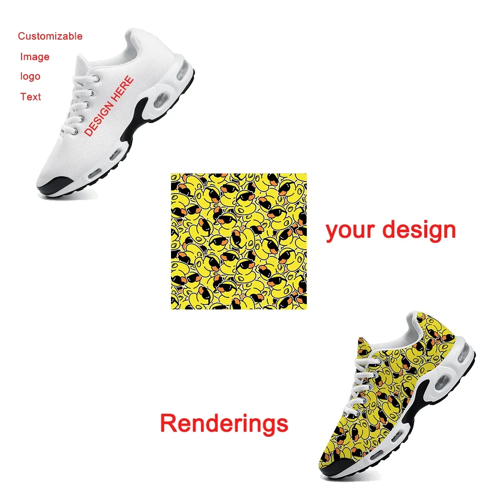 Customizable casual air cushioned sneakers breathable and lightweight mesh uppers Custom orders accepted