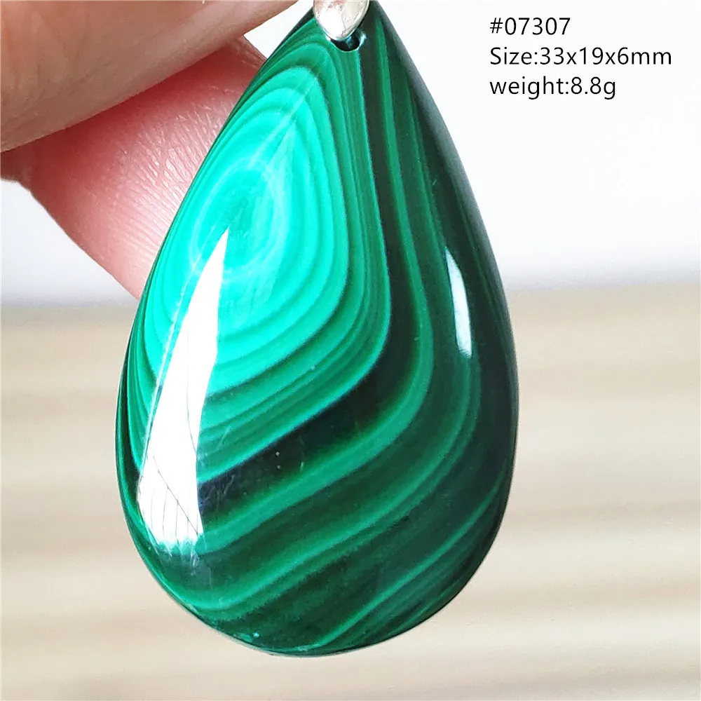 Natural Green Malachite Chrysocolla Bead Pendant Water Drop Pendant Women Men Green Jewelry Necklace AAAAA