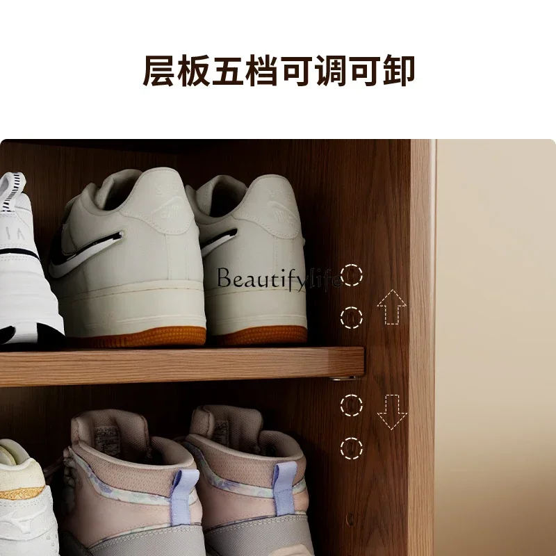 - * خزانة أحذية من الخشب الصلب بباب منزلق، شقة صغيرة ذات سعة داخلية كبيرة #5