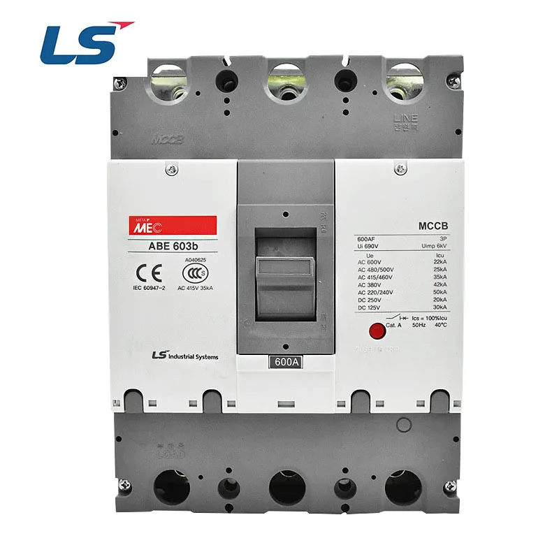 2026 New Wholesale LS Molded Case Circuit Breaker ABS Series 2P/3P/4P 600V 50KA Breaking Capacity ACgood Price