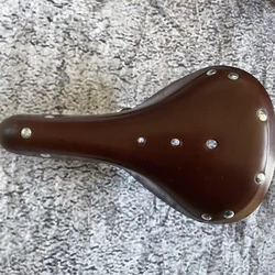 Bicycle leather seat spring saddle MTB bmx Vintage bicycle retro cowhide saddle for brompton leather saddle