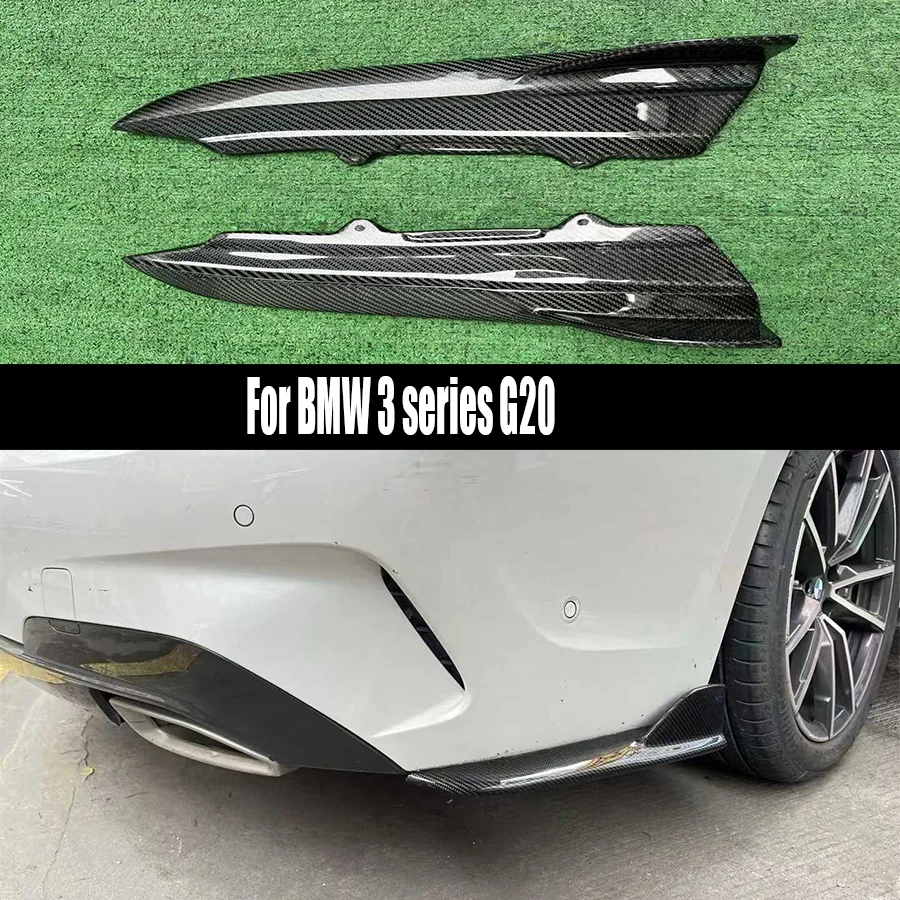 

For BMW 3 Series G20 G28 325 330li Carbon Fiber wrap angle Car Rear Bumper Splitter Corner Trim Cover Rear Chin Car body kit