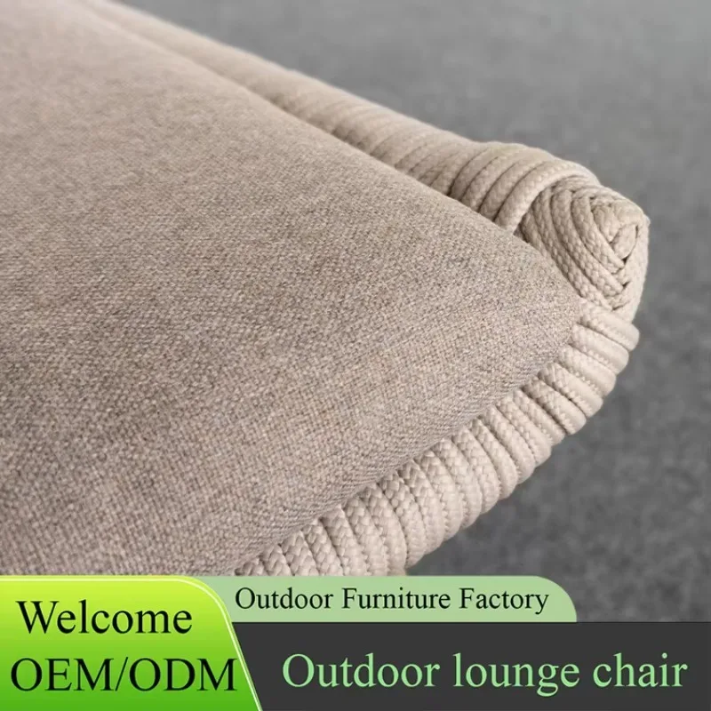 OEM/ODM Factory Aluminum Leisure  Chair Sun r With Footrest Four-speed Adjustable Garden Outdoor Furniture Set
