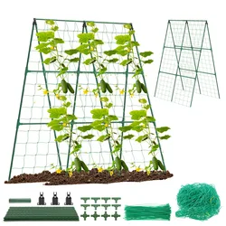 Cucumber Trellis A Frame Garden Vegetable Trellis Detachable Support Trellis Plant Climbing Frame for Climbing Plants Tomato