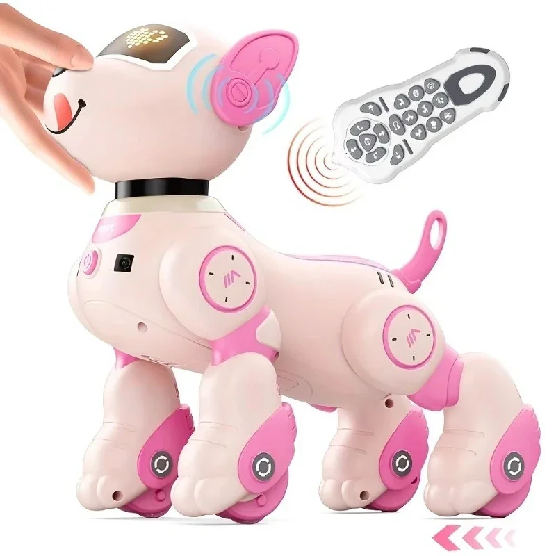 

Programmable robot dog toy with voice control for children, 2.4GHz remote control dog toy robot