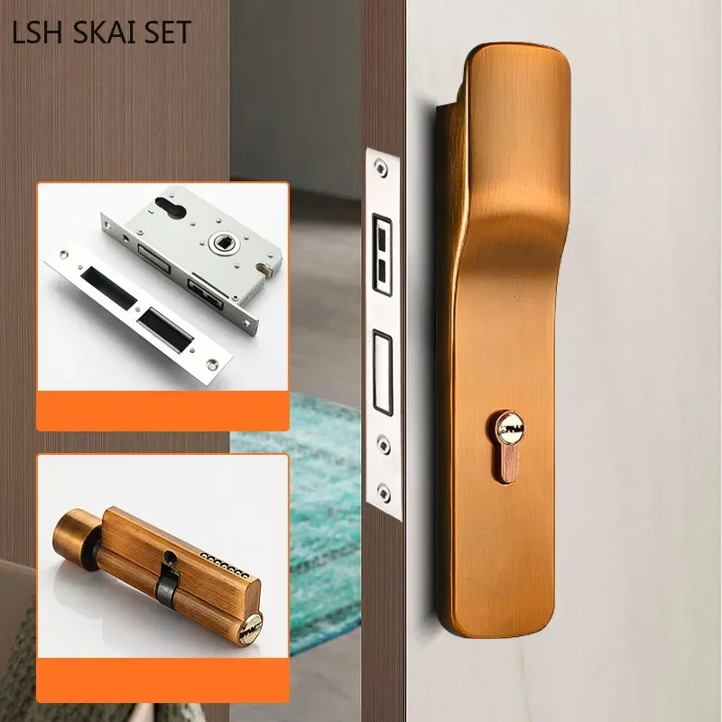 

High Quality Without Handle Press Open Lockset Bedroom Magnetic Door Lock Indoor Wooden Door Mute Security Locks Home Hardware