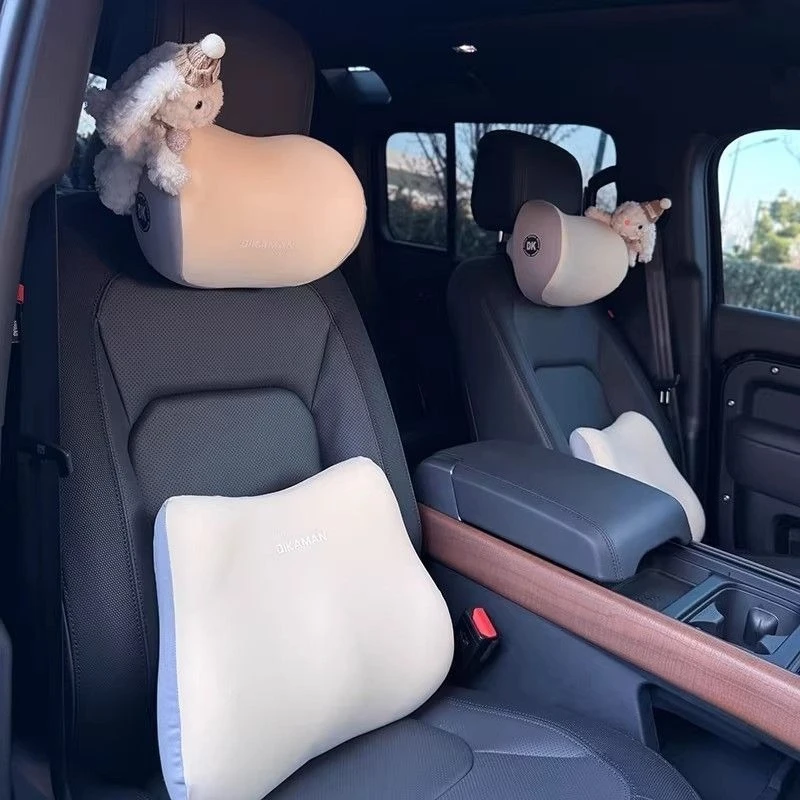 

New Inner Rabbit Memory Foam Car Neck Headrest Premium 2026 Car Cushion Seat Cushion Waist Support Seat for Cars