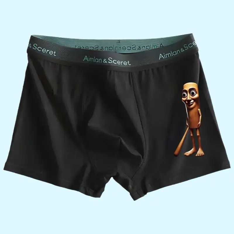 Diy Tralalero Tralala Tung Tung Sahur Brrbrr Patapim Meme Lustige italienische Gehirn Rot Reine Baumwolle Herrenunterwäsche Plus Size Fett