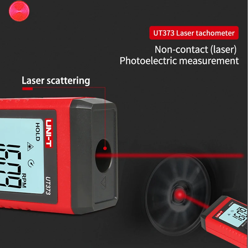 UNI-T UT373 Digital Speed Tachometer RPM Laser Non-contact Tacometro 99999 Counts Mini RPM Meter Backlight