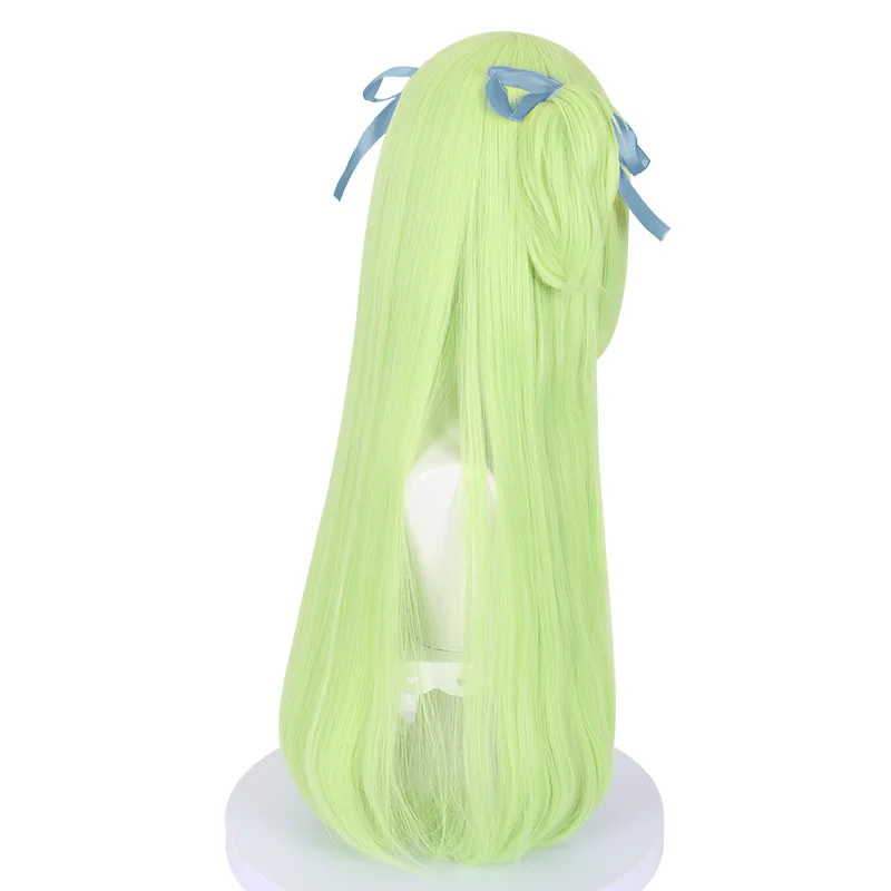 Parrucca cosplay per "Sakura No Hanabira" da "Senran Kagura" - Capelli lunghi verdi con cuoio capelluto realistico e trecce 100 cm