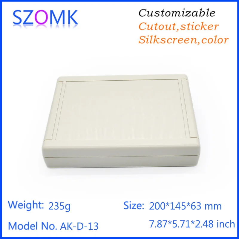 1 Piece 200*145*63 mm plastic casing for electronics power supply SZOMK Hot sales abs plastic junction housing desktop enclosure