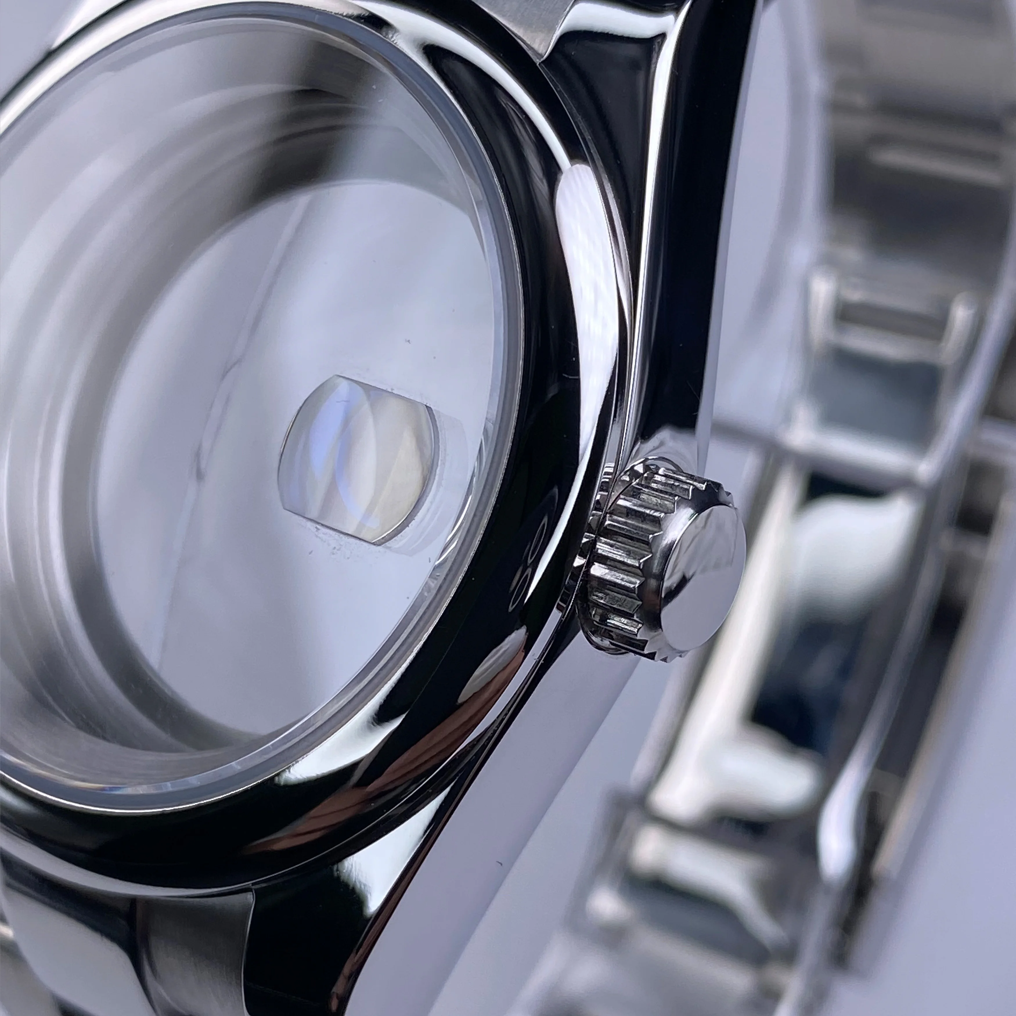 NH35 Watch Case 36/39mm silvery Jubilee Bracelet Sapphire Crystal 28.5mm Dial - Compatible Fit NH36/NH35 Movement Accessories