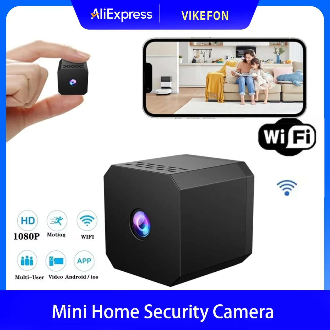 1080P HD Mini Camera Wireless WiFi Baby Monitor Indoor Safety Security Surveillance Night Vision Camcorder Cam Video Recorder