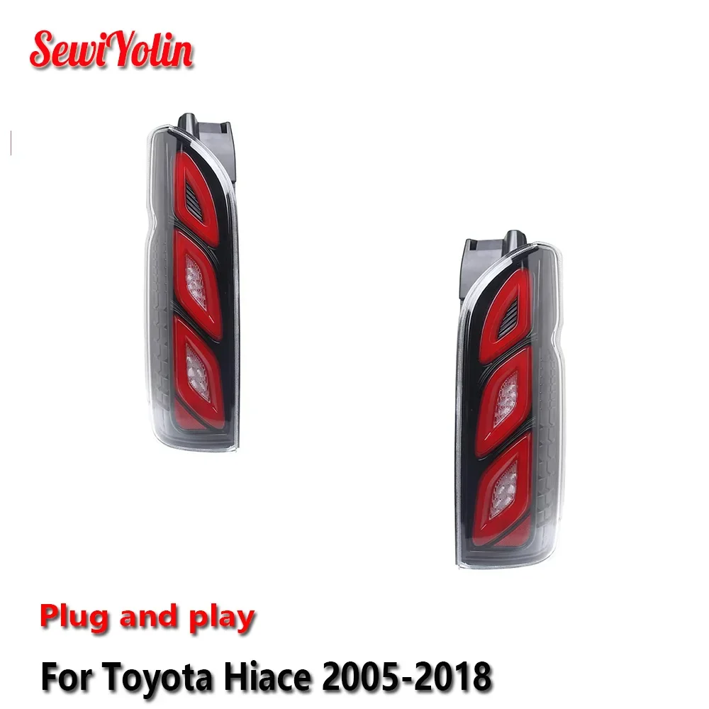 

Car LED Tail Light Accessories For Toyota Hiace 2005-2018 Auto Rear Fog DRL Brake Turn Signal Lamp Plug and Play